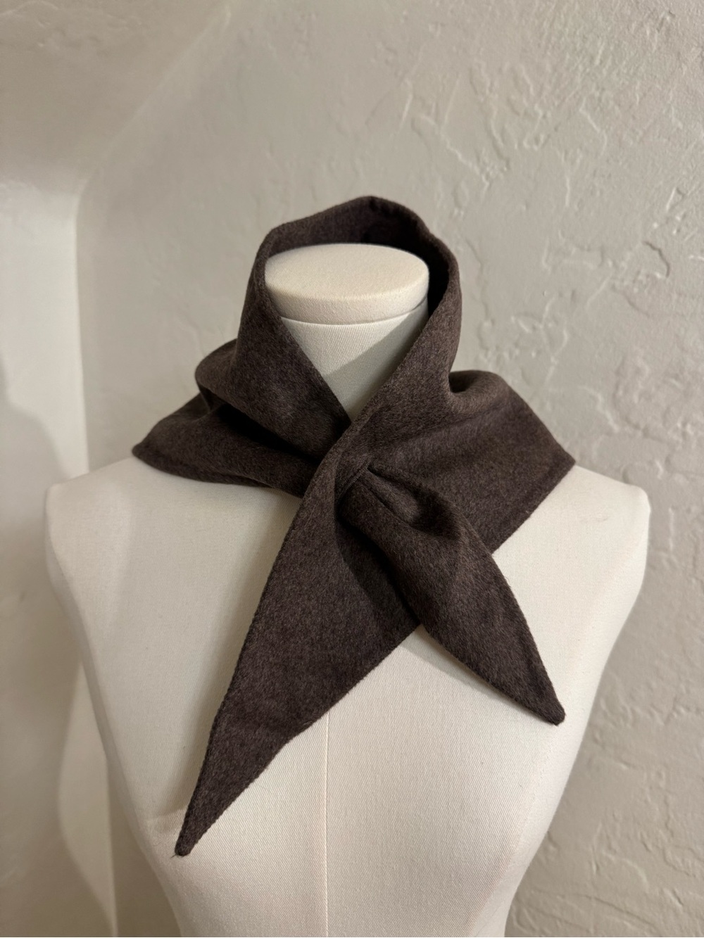 Zara Dark Brown Wool Scarf Wrap